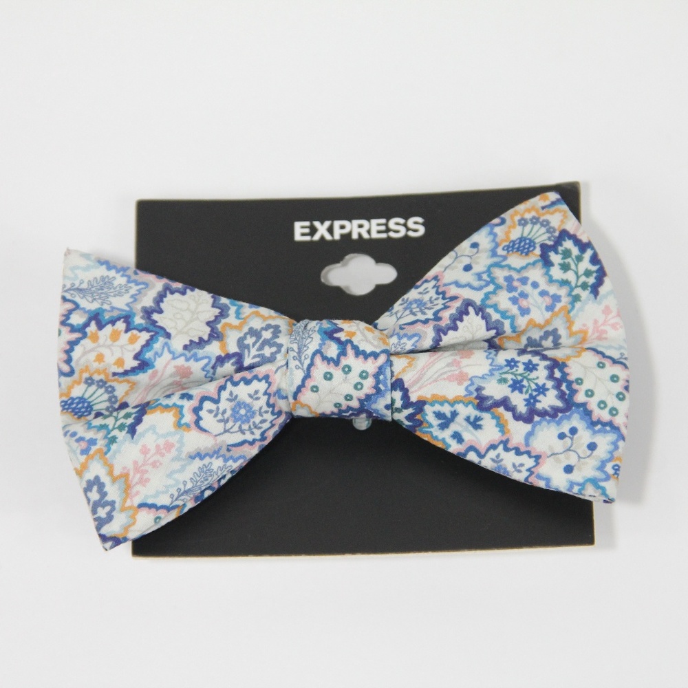 Express Bow Tie Liberty Fabric Floral New Mens - Picture 4 of 5
